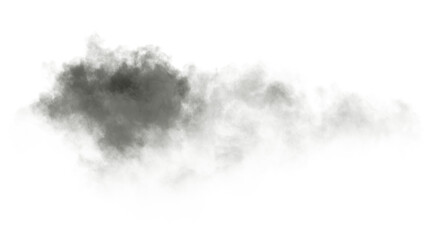Wispy cloudy mass flow cut out on transparent backgrounds 3d illustrations png