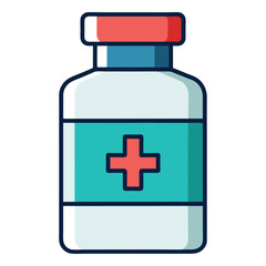 Obraz premium red cross on white background