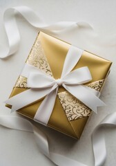 Gift unwrapping celebration home photography cozy indoor top view joyful moments