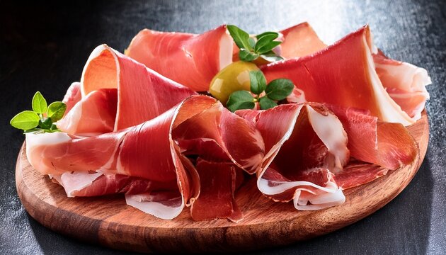 traditional spanish jamon serrano ham prosciutto crudo parma ham italian antipasto