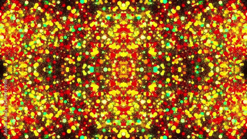 Poster abstract colorful particles. computer generated 3d render