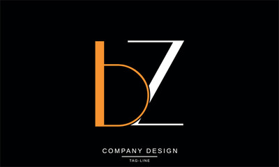 BZ, ZB Abstract Letters Logo Monogram Design Font Icon Vector