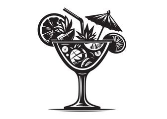 cocktail glass logo silhouette vector, martini glass logo icon silhouette, vector martini cocktail glass silhouette vector illustration, cocktail glass drink design logo silhouette vector 