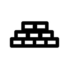 Bricks icon thick bold line 