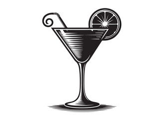 cocktail glass logo silhouette vector, martini glass logo icon silhouette, vector martini cocktail glass silhouette vector illustration, cocktail glass drink design logo silhouette vector 
