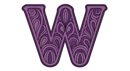 Isolated Decorative Letter W