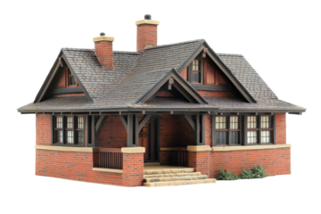 Charming Brick Cottage Miniature Model Home Architecture Cozy Living Detailed Design Craftsmanship