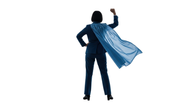 Isolated Superwoman Stance - Powered by Adobe