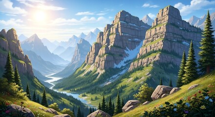 mountain landscape in the alps