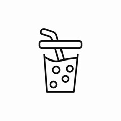 bubble tea icon sign vector