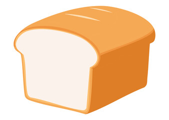 Classic Sliced White Bread Loaf - Vector Illustration
