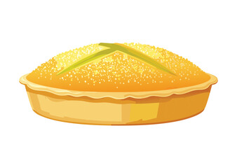 Rustic Artisan Loaf with Flour Dusting - Vector Illustration