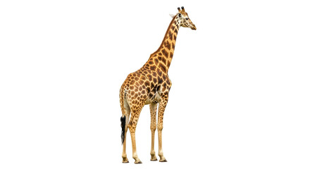Fototapeta premium Isolated Single Giraffe Standing