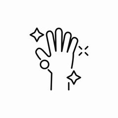 hand clean wash icon sign vector