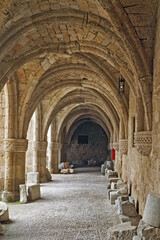  sculpture inside The Archaeological Museum of Rhodes is housed in the medieval 14th-century Hospital of the Knights of Saint John.