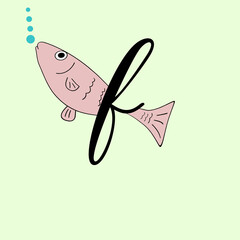 Typography meets the ocean in this fish-shaped 