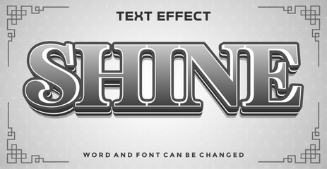 Shine editable text effect