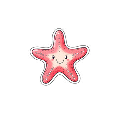Obraz premium Starfish cartoon illustration
