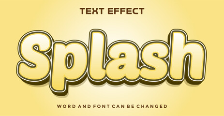 Splash editable text effect