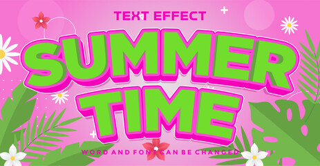 Summer time editable text effect