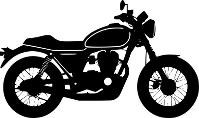 Obraz premium black silhouette of a motorcycle