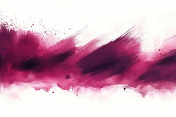 Ethereal strokes of plum watercolor Brush marks splash wash flowing texture magenta wine hue