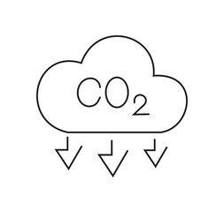 Carbon Dioxide Emission Reduction Icon