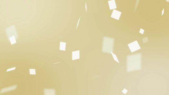 golden abstract colorful background with glitter squares flowing