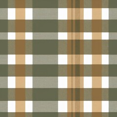 Olive Beige and White Plaid Pattern Texture High Resolution Seamless Textile Design
