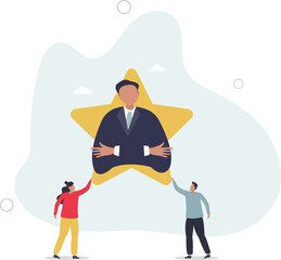 Employee engagement and best work appreciation bonus.ob stimulus and satisfaction with financial reward, motivational bonus system and inspiring assessment . character life .