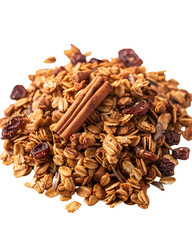 Obraz premium Cinnamon Granola with Dried Cranberries Healthy Breakfast