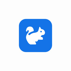 forest squirrel icon sign vector