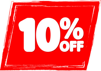10% off, Sale banner design template, vector 