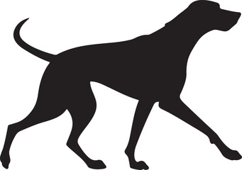 Silhouette of Dog Walking for Logo Design