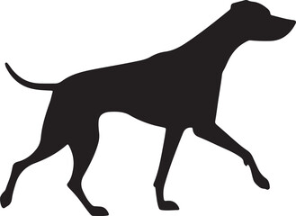 Silhouette of Dog Walking for Logo Design