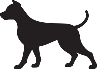 Silhouette of Dog Walking for Logo Design