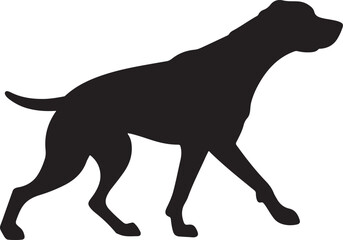 Silhouette of Dog Walking for Logo Design