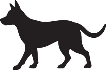Silhouette of Dog Walking for Logo Design