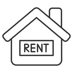 Rental Outline Icon Element For Design