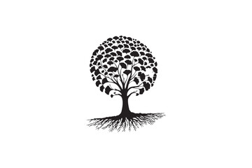 A Ginkgo tree vector silhouettes image made by adobe illustrator. eps