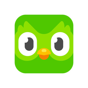 Duolingo logo icon logo Png & vector. Duolingo logo transparent png. Duolingo icon vector. Duolingo application logo. Social media icons editorial vector.