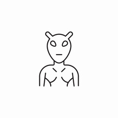 alien costume icon sign vector