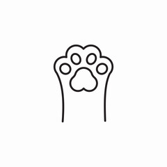 animal paw icon sign vector