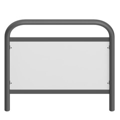 Obraz premium 3D rendering illustration of a curved advertising pedestrian safety barrier 2
