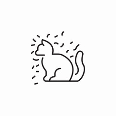 cat fur icon sign vector
