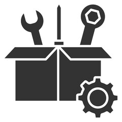 Tools Glyph Icon Element For Design