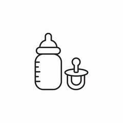 infant bottle pacifier icon sign vector