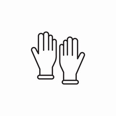 medical gloves icon sign vector