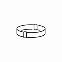 pet collar icon sign vector