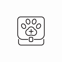 pet medical kit icon sign vector
